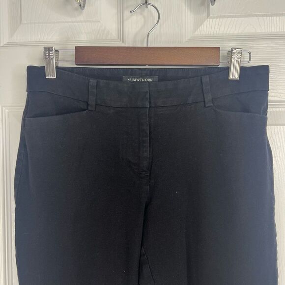 41 Hawthorn Becca Black Onyx Mid-Rise Flat Front Stretch Bootcut Trousers Size 4 - Picture 3 of 11